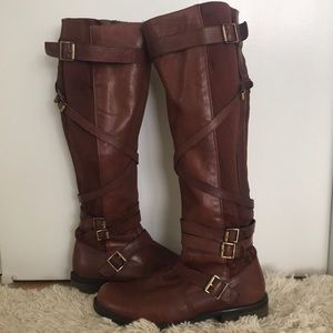 Tall Brown Boot with Buckles